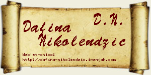 Dafina Nikolendžić vizit kartica